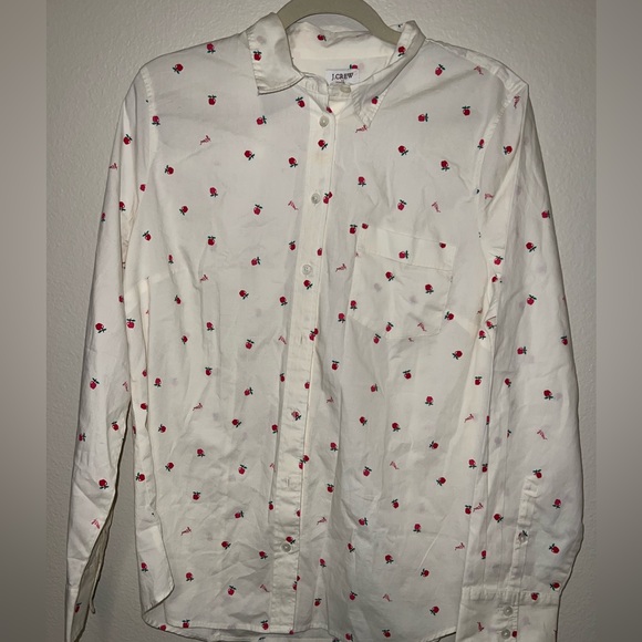 J. Crew Tops - Apple Jcrew NWT large button down shirt.